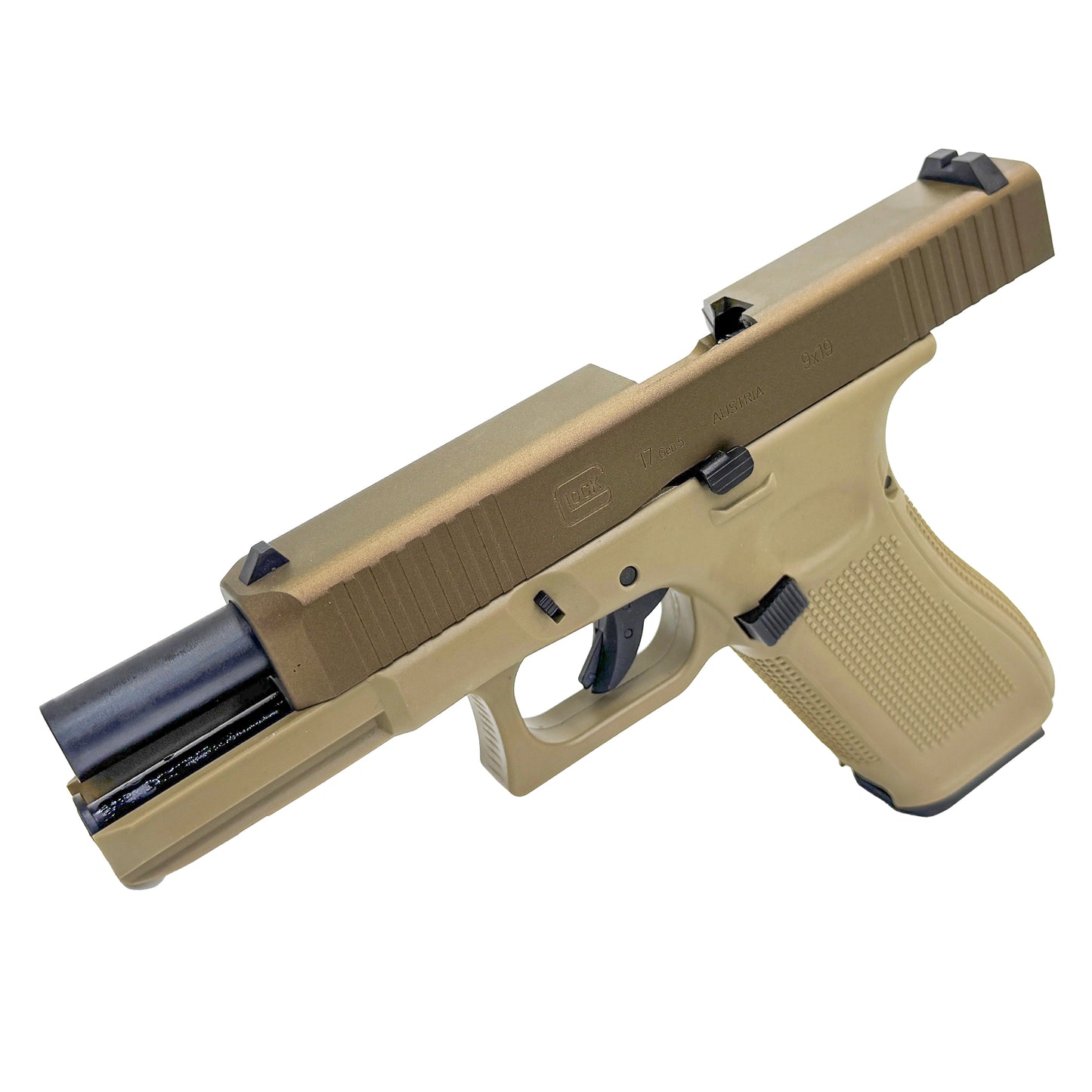 Golden Eagle G17X Metal Green Gas Blowback Pistol - Gel Blaster